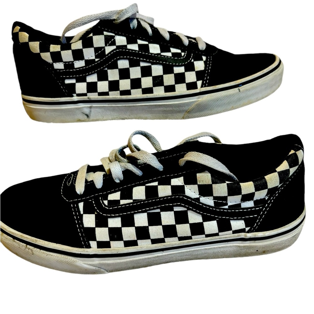 VANS Old Skool CHECKERED BLACK & WHITE W/SUEDE